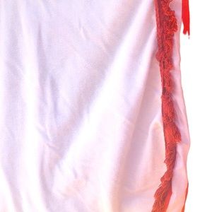 Rare Indah Reverasable Terry Cloth cotton Beach Towel in Red and white Stripes